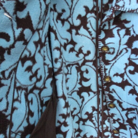 Womens Kial Fleece Jacket Size Large Brown Blue - Picture 6 of 6